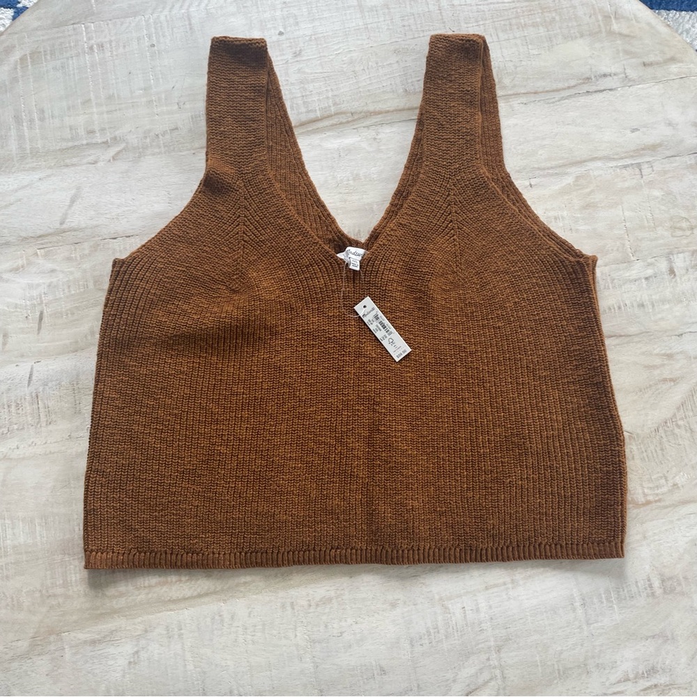 Madewell Cropped Vneck Sweater Tank